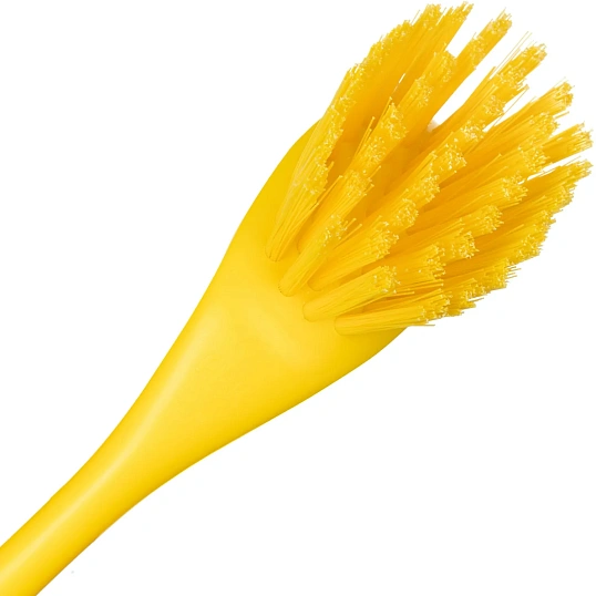 Щетка для мытья посуды FBK, удлинненная полужесткая 225х35мм желтая 10466-4