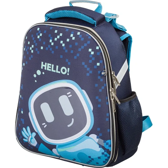 Ранец Basic Robot Hello, 2 отд., эргоном. спинка