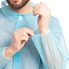 Халат на липучках 20гр/м2 р.XL, голубой (10шт/упак),арт.406-878-006,к
