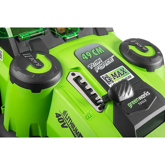 Газонокосилка аккумуляторная Greenworks TwinForce, 40V, 49 см 2500207VB