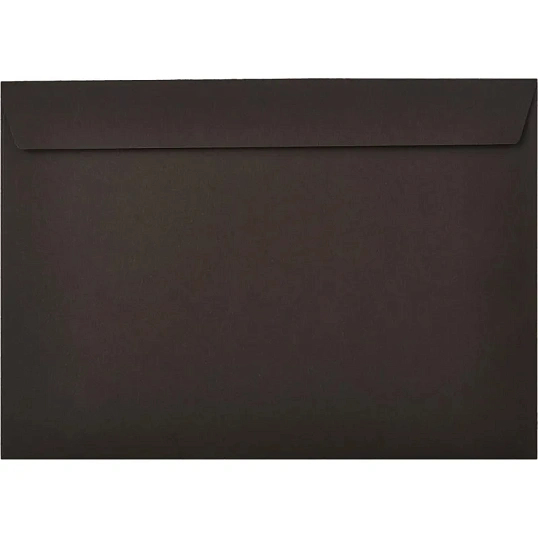 Конверт С5 из цв.бум,120г/м2 с отрыв.лентой ,черный,10 шт./уп