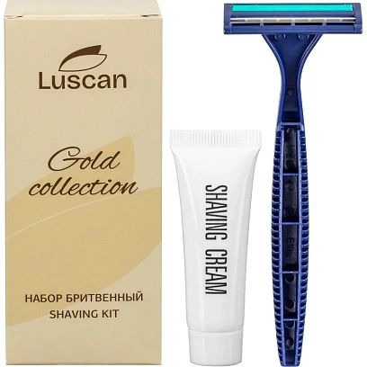 Набор бритвенный Luscan Gold Collection картон, 200шт/наб