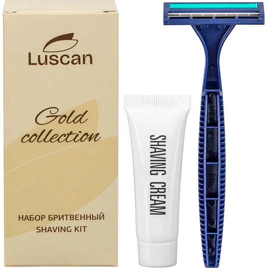 Набор бритвенный Luscan Gold Collection картон, 200шт/наб