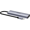Разветвитель USB RAPOO 5в1 USB-C toPD+HDMI+2xUSB3.0,C сереб(13240)XD51-SGRY