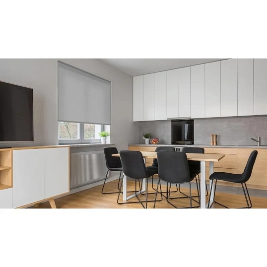 Рулонная штора ARX_ Плайн Серый 070x160 Мини