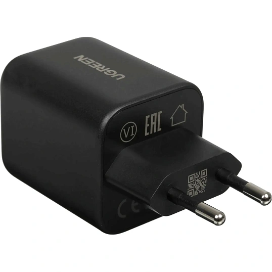 Зарядное устройство UGREEN,сетевое, X526(65058) 45W,USB-C GaN,EU,черн