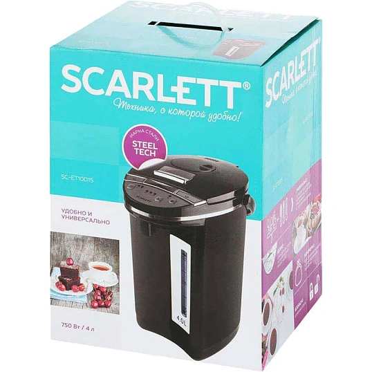 Термопот SCARLETT SC-ET10D15, 750Вт, 4л, черный