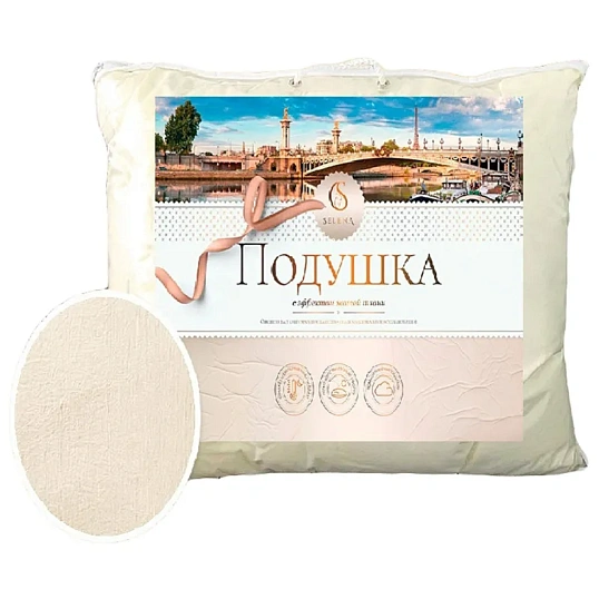 Подушка 70х70 (чехол-100% микрофибра-жатка, наполнитель- 100% полиэфир)
