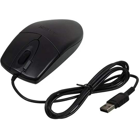 Мышь компьютерная A4Tech OP-620DS черный (1200dpi) silent USB (4but)