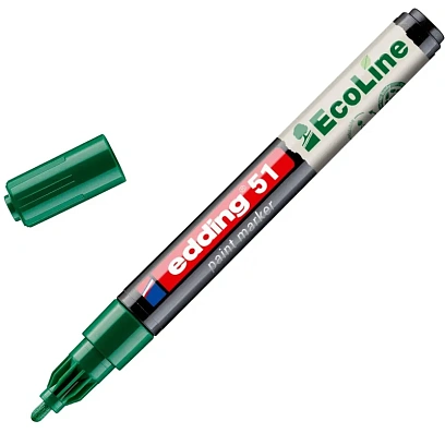 Маркер лаковый E-51 на водной основе, зелёный, 1-2 мм