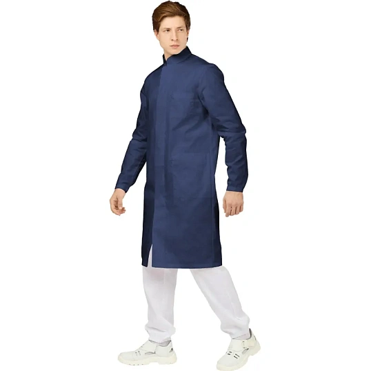 Халат для пищевого пр-ва у17-ХЛ муж.ХАССП  син.(р.56-58) р.182-188