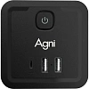 Тройник AGNI 4/220 + 2 USB + 1 Type C,черный(TP-WJ3U4E-C-black)