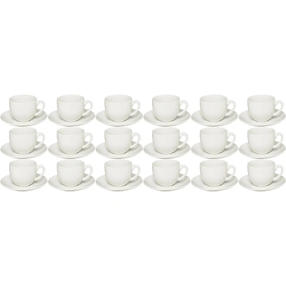 Чайная пара Makalu 220мл, фарфор, бел. 18шт/уп