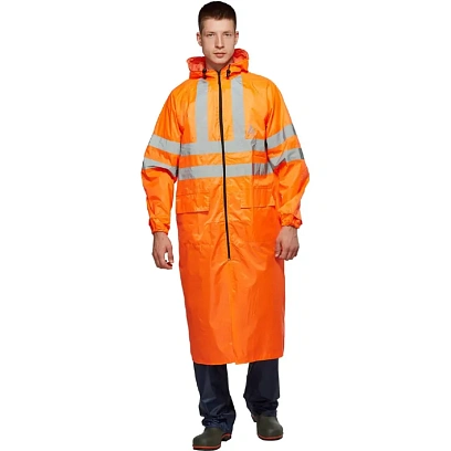 Плащ влагозащитный ПВХ Тайфун орж СОП 60-62/182-188