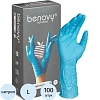 Перчатки нитрил, н/c, н/о, удлиненные, Benovy (L) 50п/уп, гол