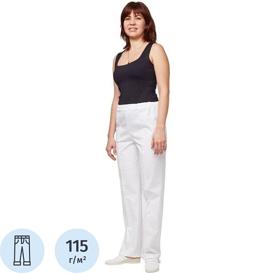 Брюки универсальные у14-БР белые (р.56-58) р.158-164