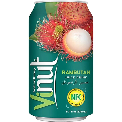 Напиток Vinut Rambutan Juice негазированный сокосодержащий, ж/б, 0,330л