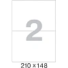Этикетки самоклеящиеся  210х148мм./2 шт. на лис.А4(100л./уп)