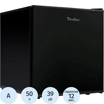 Холодильник TESLER RC-55 BLACK Однокамерный. объем 50л, черный