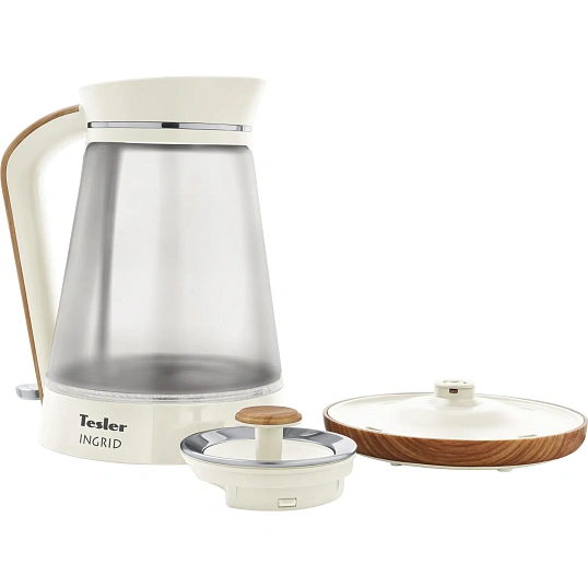 Чайник Tesler KT-1750 BEIGE, 1,7л., 2200Вт., стекло