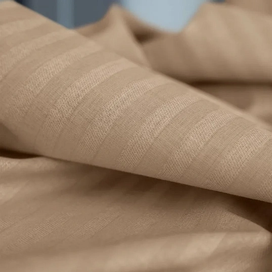 Простыня евро 220х240 см, страйп-дизайн, 105г/м2, Coffee cream 789233
