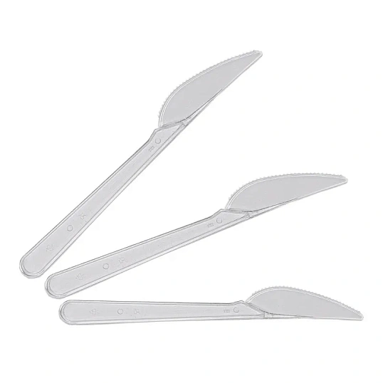 Нож одноразовый прозрачный, 18 см, ПС 2000шт./кор