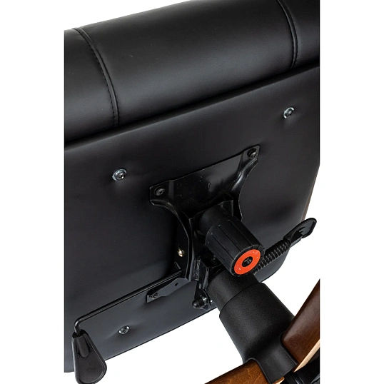 Кресло VB_ Бюрократ T-9933Walnut черный эко.кожа крестов. металл/дерево