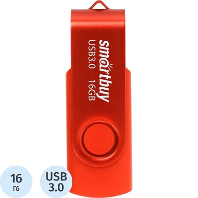 Флеш-память Smartbuy UFD 3.0/3.1 16GB Twist Red (SB016GB3TWR)