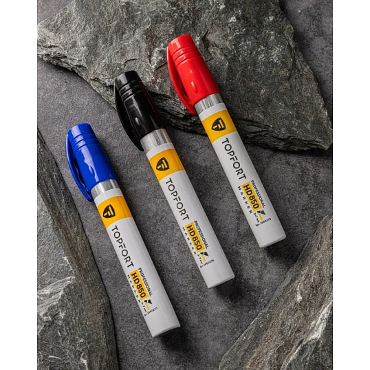 Маркер для агрессивной среды TOPFORT HD 850 синий 3-7мм скош. наконечник