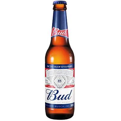 Пиво безалкогольное Bud стекло 0,33л