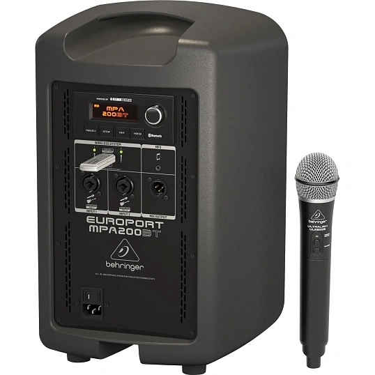 Акустическая система Behringer MPA200BT, 200Вт, Bluetooth, аккум, радио мкф