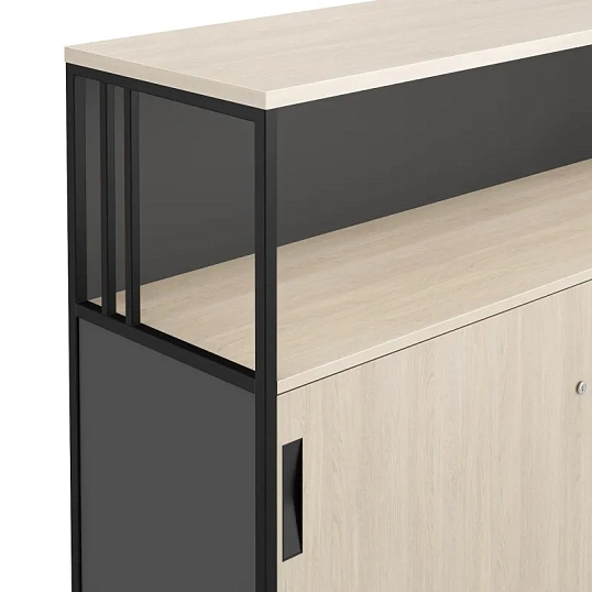 Шкаф-купе высокий К-Loft 241Н009 выс.1116 дуб скандин./графит