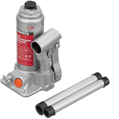 Домкрат гидравлический бутылочный, 2т, 158-308 мм Matrix 50760
