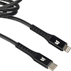 Кабель МОЩНОСТЬ, 1м, Type-C to Lightning,  нейл, черный BT-JCBL-009/U210PD