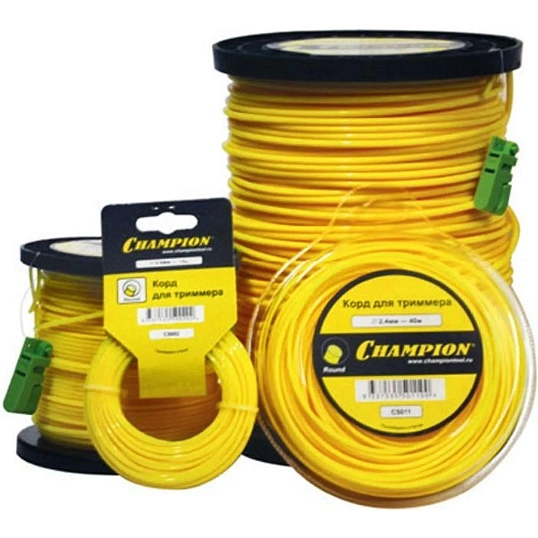 Леска для триммера Round 2,4 мм 90 м круг CHAMPION C5015