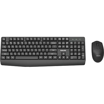 Набор клавиатура+мышь Philips (SPT6337B/60)беспр. 2.4GHz 104кл 1600dpi черн