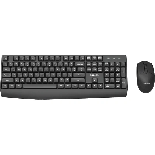 Набор клавиатура+мышь Philips (SPT6337B/60)беспр. 2.4GHz 104кл 1600dpi черн