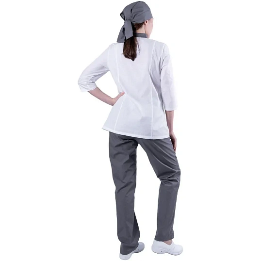 Костюм БИСТРО женский цв.бел/т.сер (Кос841) (р.48-50) р.158-164