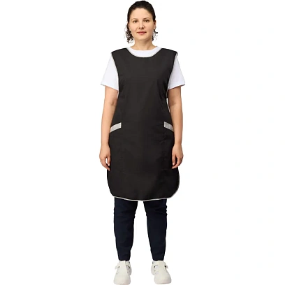 Фартук сарафан Маркет Мастер  цвет черный/серый