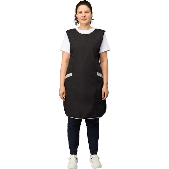 Фартук сарафан Маркет Мастер  цвет черный/серый