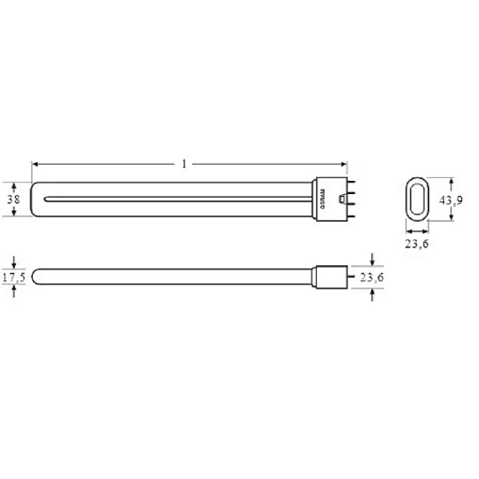 Лампа люминесцентная КЛЛ OSRAM CFL DULUX L 18W/840 2G11 (124044)