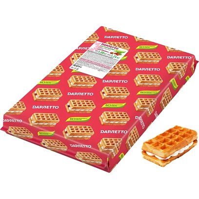 Вафли Дарлетто  мягкие со взбитыми сливками с земляникой,  1,08кг