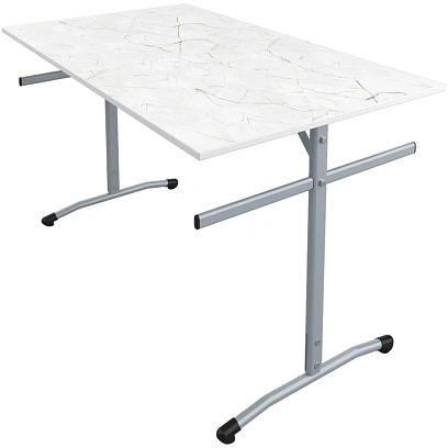 Стол MET_обеденный под скамью рег. 120х70 оникс азул/серый