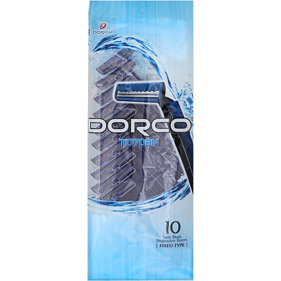 Бритва одноразовая Dorco TD708 2 лезвия 10шт/уп TD708DB-10P