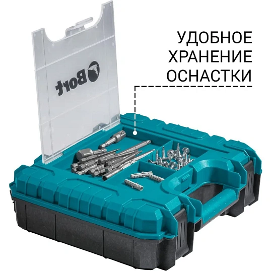 Дрель-шуруповерт аккум. бесщет. BORT BAB-21-BLK, 2АКБ(1,5Ач) (93413526)