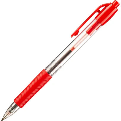 Ручка шариковая автомат. Deli Every, EQ60-RD,кр,пулевидный нак.0,7мм