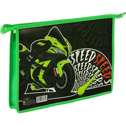 Папка для тетрадей А4 пластиковая ПМ-А4-29, GREEN BIKE 2024