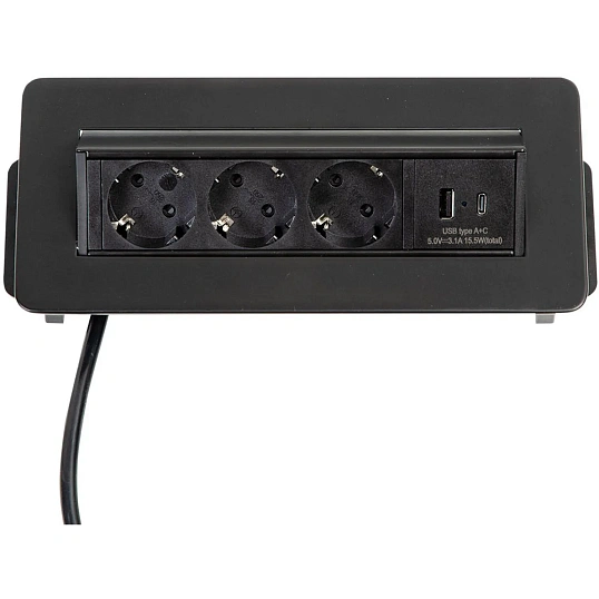 Платформа POWER BOX G4703-2AC(3сил.р./USB/Type-C) черный