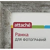 Рамка А4 21x30 см Комус/ATTACHE пластиковый багет 25мм серебристая