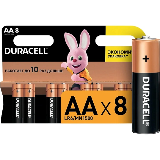 Батарейка DURACELL BASIC АА/LR6-8BL